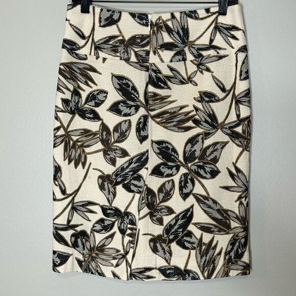 J.Crew Leaf Print gold Foil Pencil Skirt - Picture 5 of 7